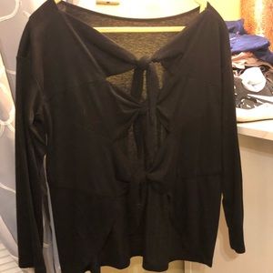 Open back shirt with ties